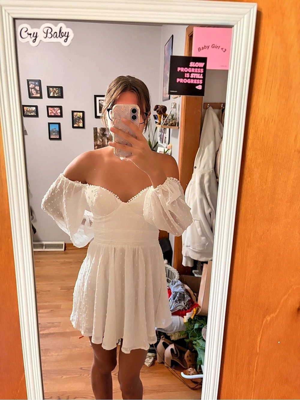 Hello Molly Mini Dress White Size XS Like New